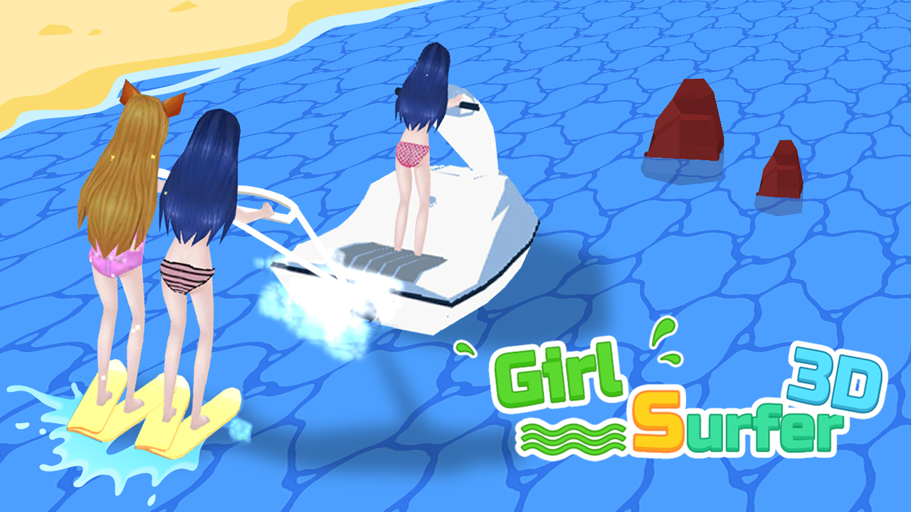 Image Girl Surfer 3D